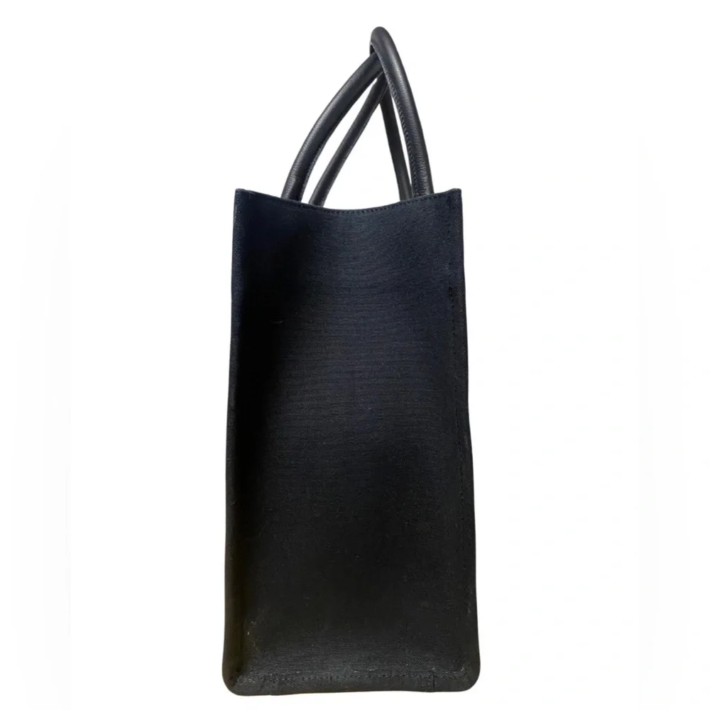 VERSACE Black Large Tote Bag w/Silver Medusa and Branded Dust Bag, EUC